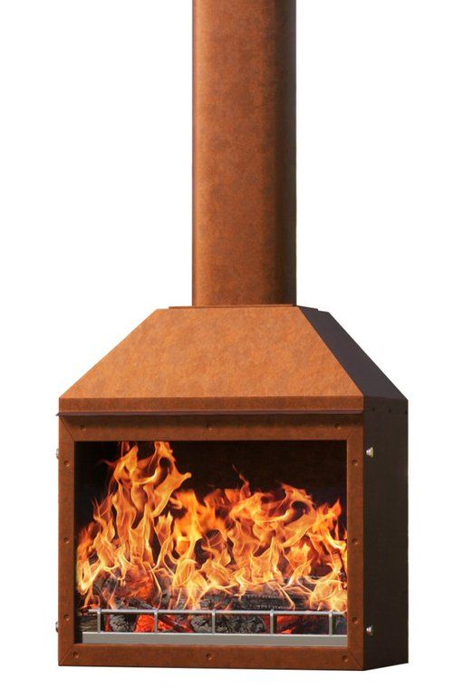 Yunca Zara Corten Steel Outdoor Wood Burner