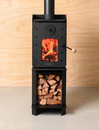 Warmington Studio Compact Log Box Wood Burner