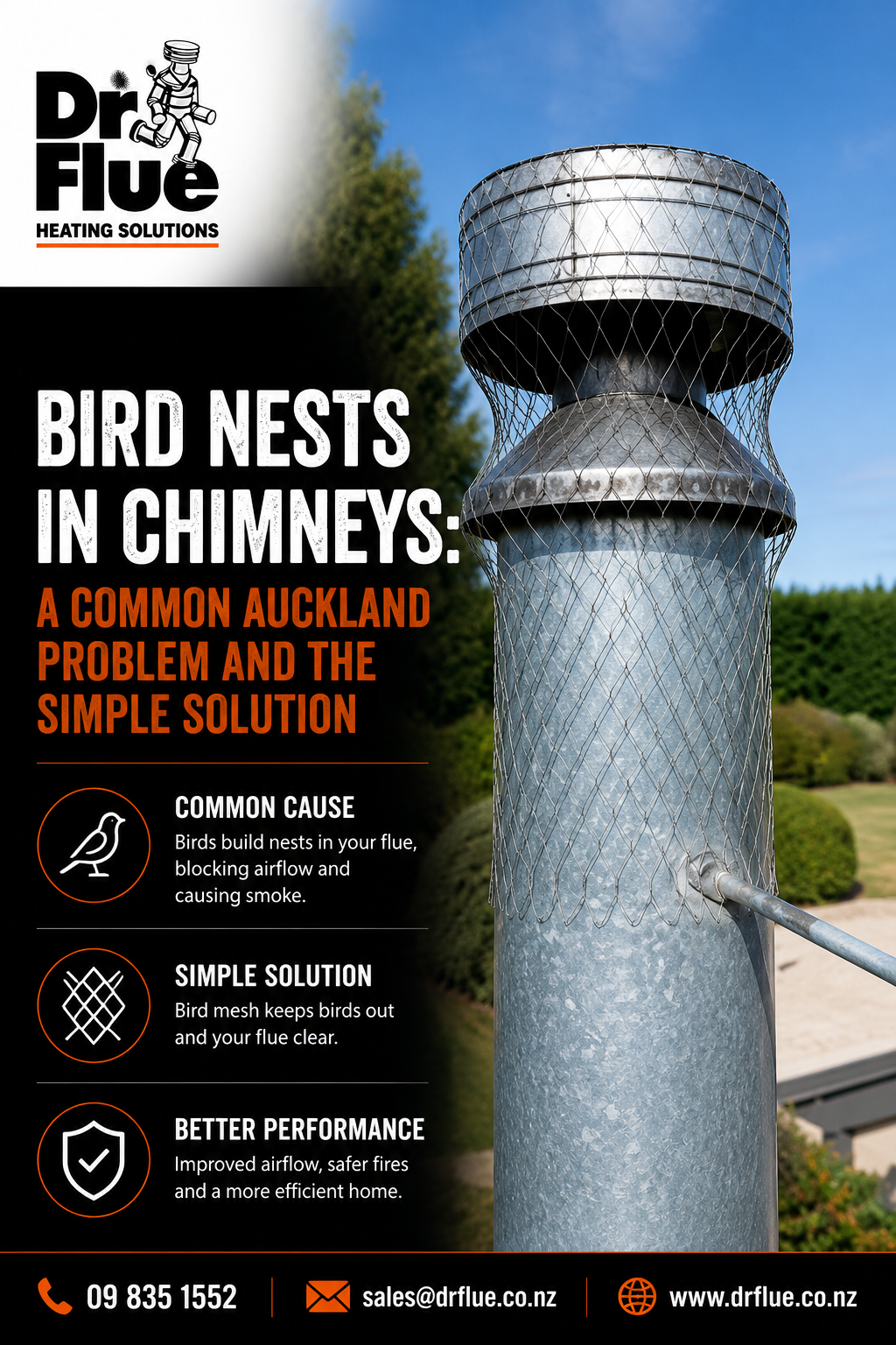 Bird Nests in Chimneys: A Common Auckland Problem and the Simple Solution