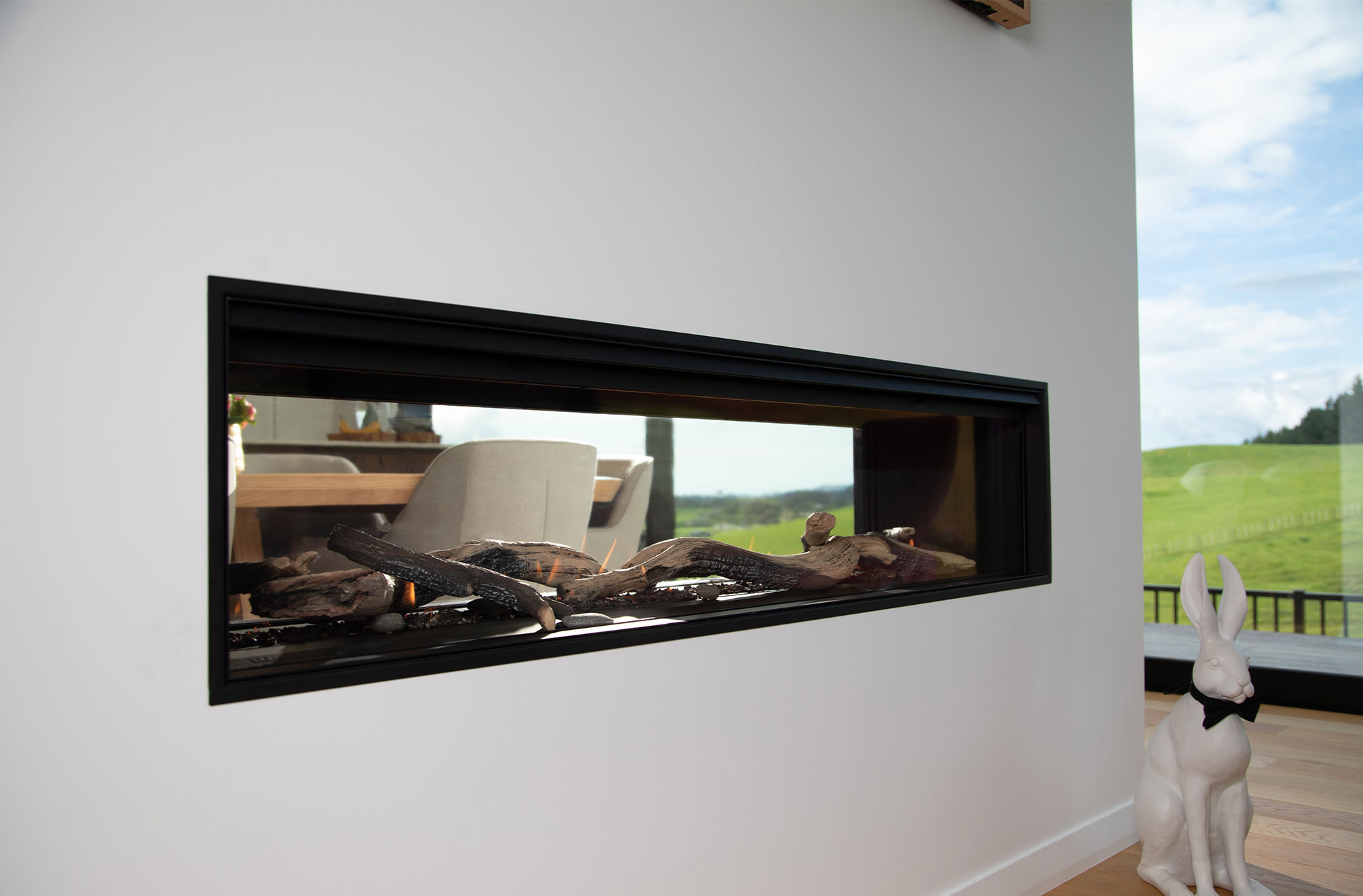 Rinnai Linear 1500 Double-Sided Gas Fire